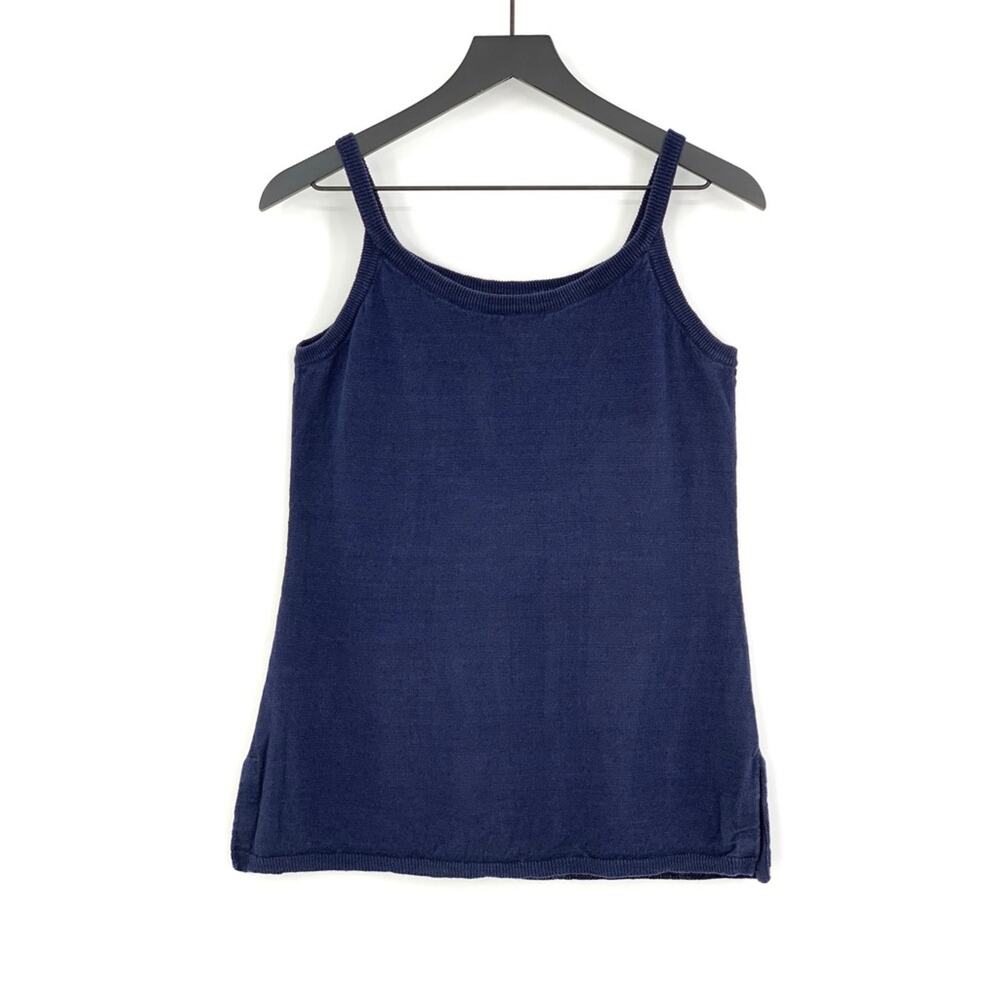 RALPH LAUREN Linen Tank Top Navy Blue M